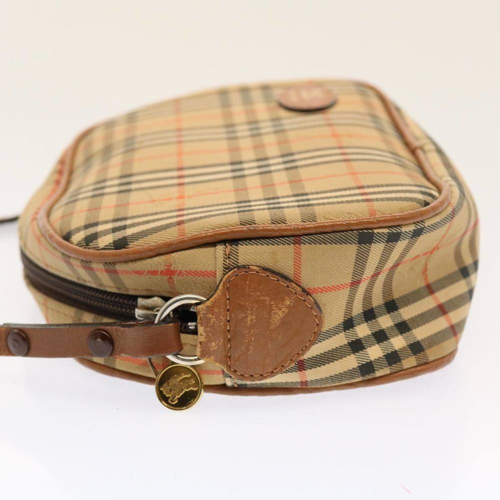 BURBERRYSs Nova Check Shoulder Bag Nylon Beige Auth ti1214 - Picture 3 of 13